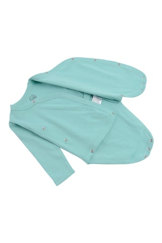 2 bodys - Gris clair et turquoise