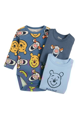 3 bodys Tigrou et Winnie Winnie l’Ourson Disney - Bleu marine chiné et ciel