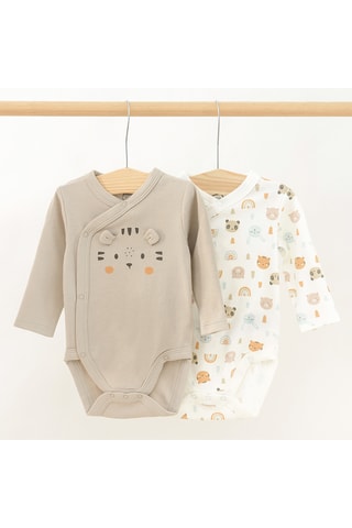 2 bodys - Beige et blanc