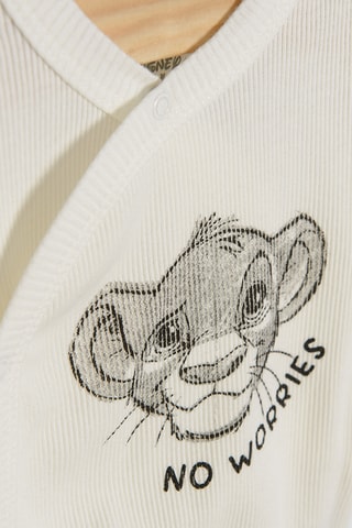 2 bodys Simba Le Roi Lion Disney - Ciel et blanc