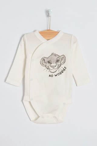 2 bodys Simba Le Roi Lion Disney - Ciel et blanc