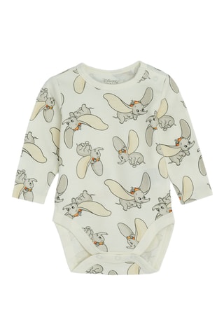 3 bodys Dumbo Disney - Vert et blanc