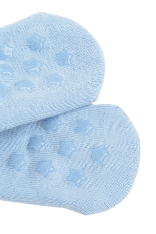 2 paires de chaussettes antidérapantes - Ecru et ciel