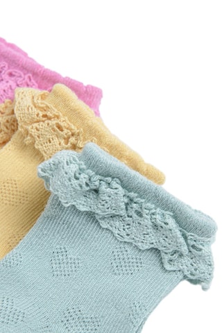 5 paires de chaussettes - Violet, rose et jaune