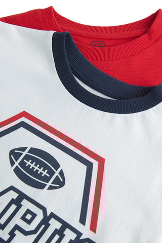 2 t-shirts - Rouge et blanc
