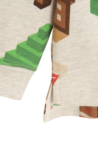T-shirt à capuche- Beige chiné