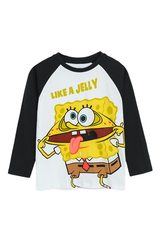 2 t-shirts Bob l’éponge - Blanc et marron