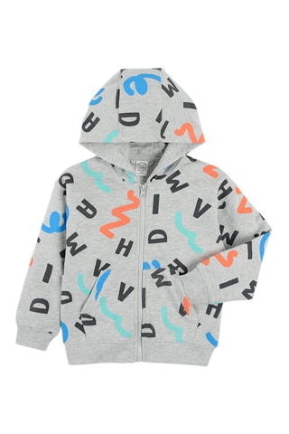Sweat à capuche - Gris clair chiné