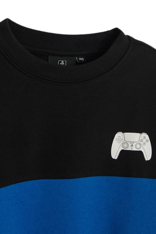 Sweat PlayStation - Noir et bleu roi