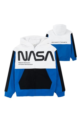 Sweat à capuche Nasa - Bleu cobalt