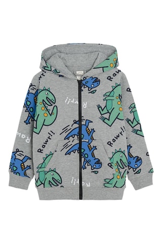 Sweat à capuche - Gris clair chiné