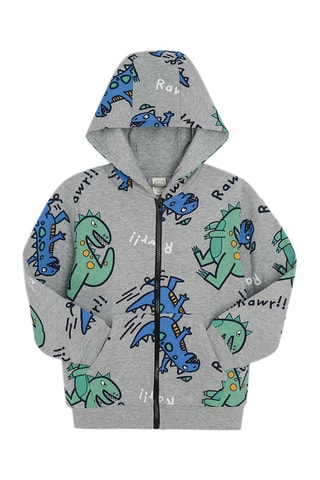 Sweat à capuche - Gris clair chiné