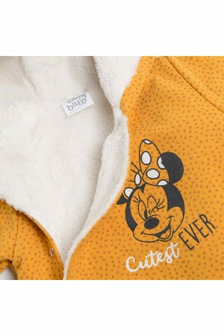 Grenouillère en coton biologique Minnie Disney - Moutarde
