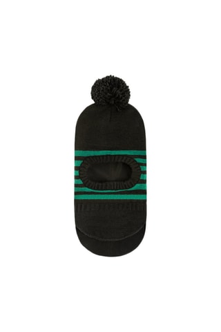 Cagoule à pompon Noir