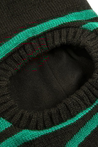 Cagoule à pompon Noir