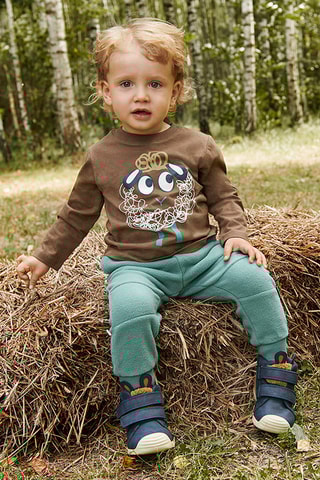 Jogging toucher doux Turquoise
