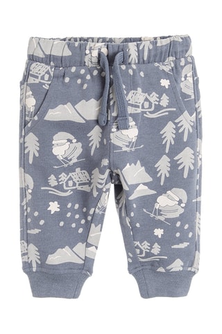 Jogging Bleu cobalt chiné et beige