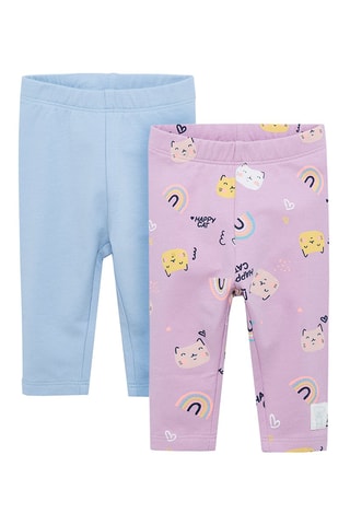 2 leggings Ciel et rose
