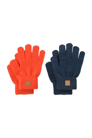 2 paires de gants - Rouge et bleu marine