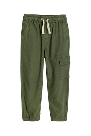 Jogger en lin Kaki