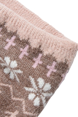 Snood Marron et rose