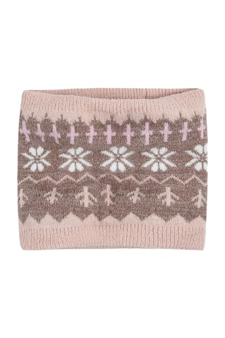 Snood Marron et rose