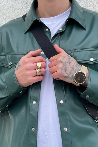 Doublé Geelgoud Quartz Horloge Classic Evergold - 40 mm