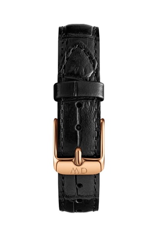 Leren Quartz Horloge Petite 32 Reading - Zwart en Roségoudkleurig