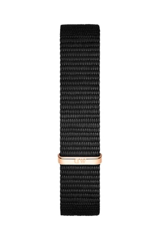 Polyester Quartz Horloge Petite 32 Cornwall - Zwart en Roségoudkleurig