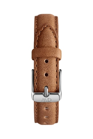 Leren Quartz Horloge Petite 28 Durham S Black- Bruin en Zilverkleurig