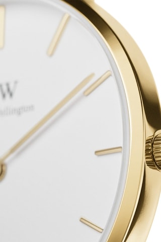 Leren Quartz Horloge Petite 32 St Mawes - Bruin en Goudkleurig