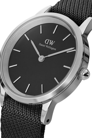 Nylon Quartz Horloge Iconic 40 - Zwart en Zilverkleurig