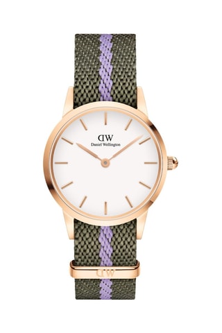 Polyester Quartz Horloge Iconic 28 - Groen en Paars