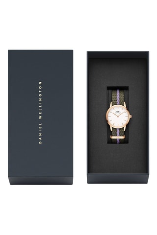 Polyester Quartz Horloge Iconic 28 - Groen en Paars