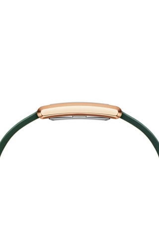 Leren Quartz Horloge Bound RG - Groen en Roségoudkleurig