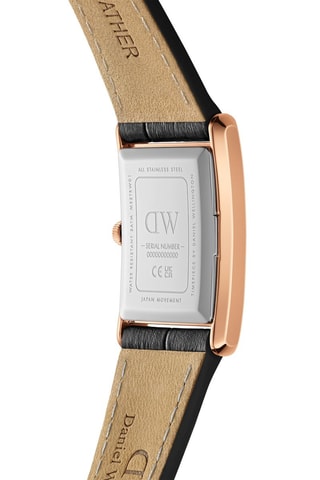 Leren Quartz Horloge Bound - Zwart en Roségoudkleurig