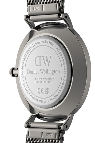 Leren Quartz Horloge Classic Multi-Eye 40 Antraciet-Grijs  - Grijs
