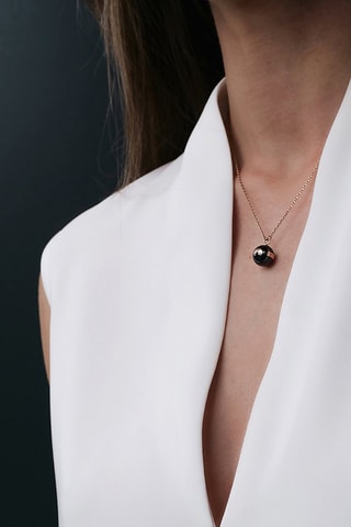 Ketting Aspiration 
Roségoudkleurig en Zwart