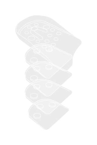 10 semelles élévatrices en silicone - Transparent - 5 cm