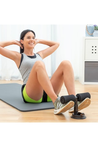 Barre de maintien pour abdominaux avec fixation ventouse - Noir