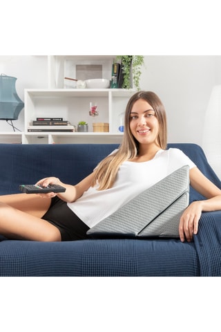 Oreiller multi positions à double coussin - Gris