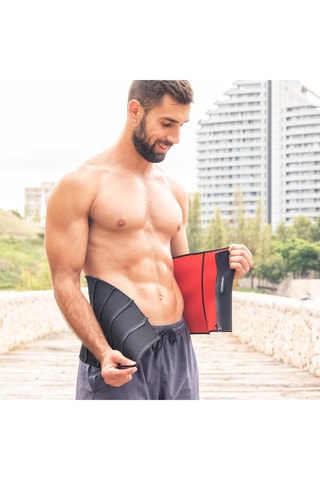 Ceinture de Sauna Sportive - Noir et rouge