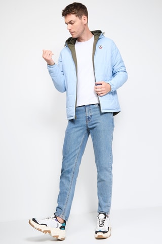 Veste réversible à capuche Vigo - Ciel et kaki