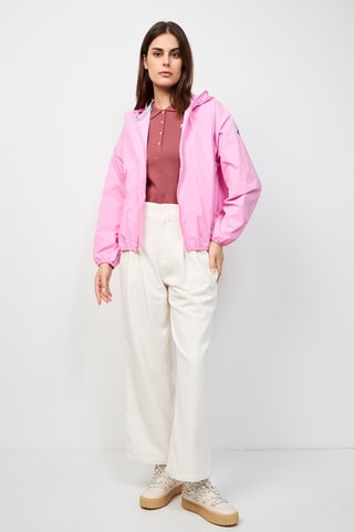 Windjack met Capuchon Singapore - Roze