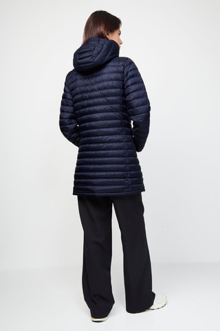 Lange Gewatteerde Jas Moscou - Marineblauw