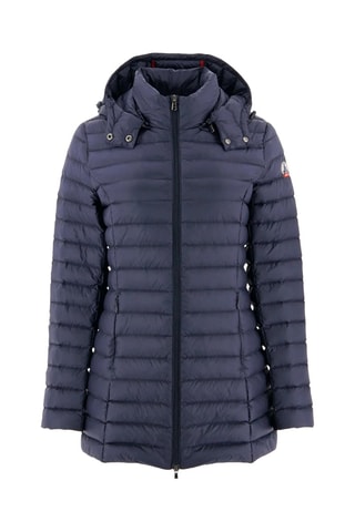 Gewatteerde Jas met Capuchon Nour - Marineblauw