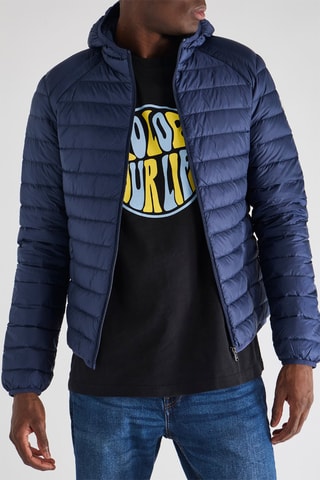Gewatteerde Jas met Capuchon Nico - Marineblauw