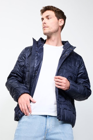 Gewatteerde Jas met Capuchon Etienne - Marineblauw