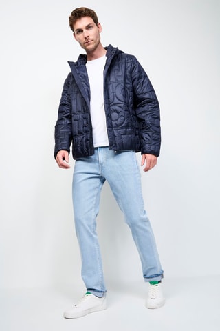 Gewatteerde Jas met Capuchon Etienne - Marineblauw