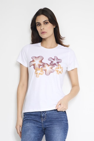 T-shirt en coton organique Rosas Bohemian - Blanc